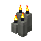 Четыре светло-серые свечи (горящие).png